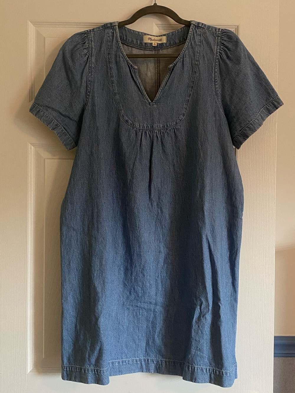 Madewell Denim Short-Sleeve Shift Dress